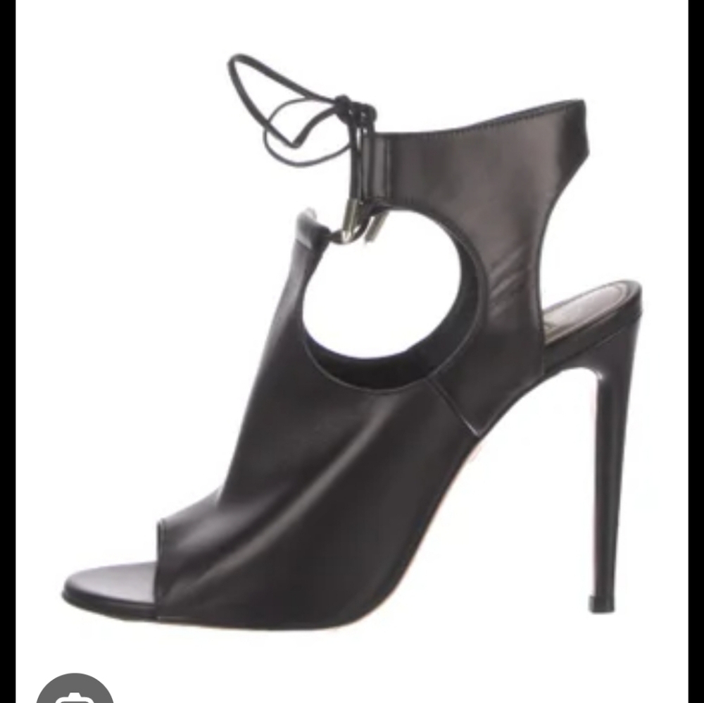 Aquazzura‎ Black Open-Toe Heels